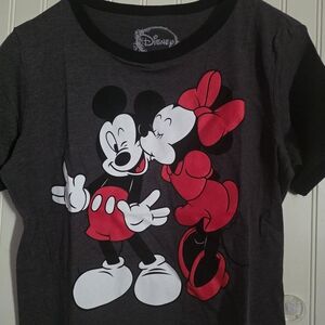 Disney Mickey & Minnie Graphic Tee - Black and Red